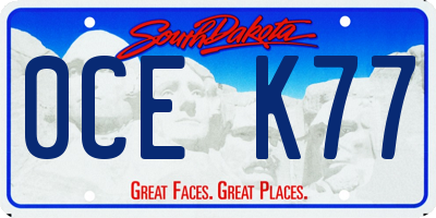 SD license plate 0CEK77