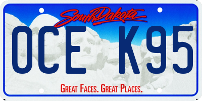 SD license plate 0CEK95
