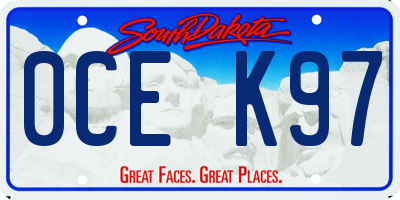 SD license plate 0CEK97