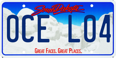 SD license plate 0CEL04