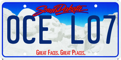 SD license plate 0CEL07