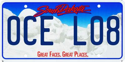 SD license plate 0CEL08