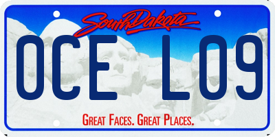 SD license plate 0CEL09