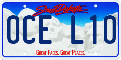 SD license plate 0CEL10