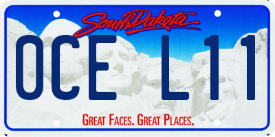 SD license plate 0CEL11