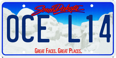 SD license plate 0CEL14