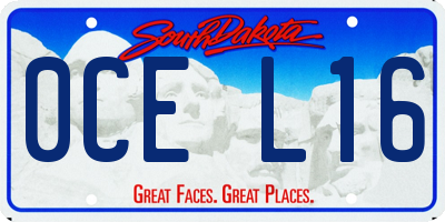 SD license plate 0CEL16