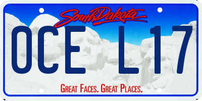 SD license plate 0CEL17