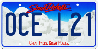 SD license plate 0CEL21