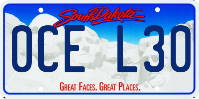 SD license plate 0CEL30