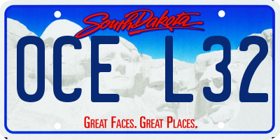 SD license plate 0CEL32