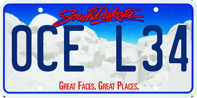 SD license plate 0CEL34