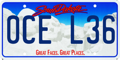 SD license plate 0CEL36