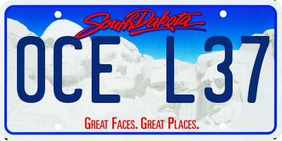 SD license plate 0CEL37