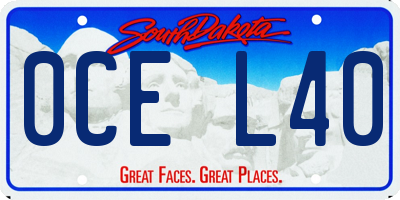 SD license plate 0CEL40