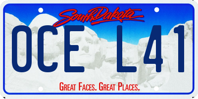 SD license plate 0CEL41