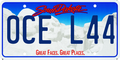 SD license plate 0CEL44