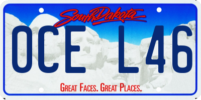 SD license plate 0CEL46