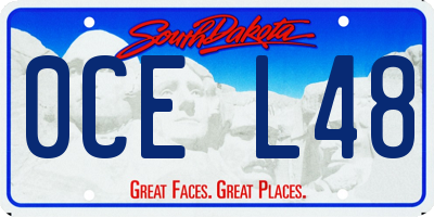 SD license plate 0CEL48