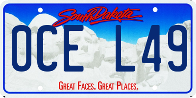 SD license plate 0CEL49