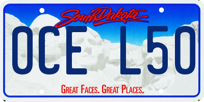SD license plate 0CEL50
