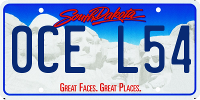 SD license plate 0CEL54