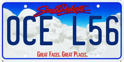 SD license plate 0CEL56