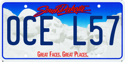 SD license plate 0CEL57
