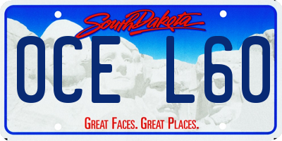 SD license plate 0CEL60