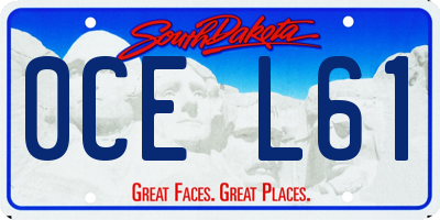 SD license plate 0CEL61