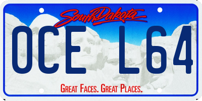 SD license plate 0CEL64