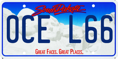 SD license plate 0CEL66