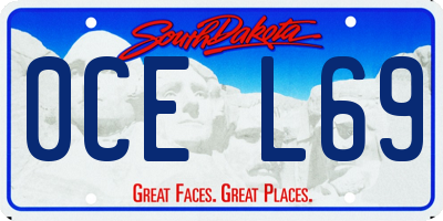 SD license plate 0CEL69