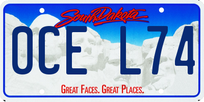 SD license plate 0CEL74