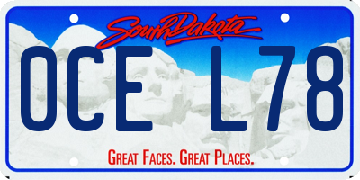 SD license plate 0CEL78