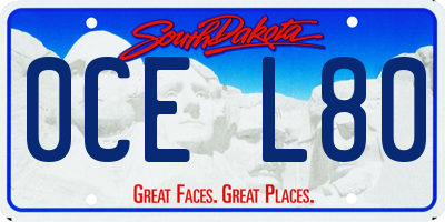 SD license plate 0CEL80