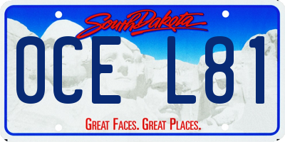 SD license plate 0CEL81