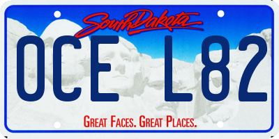 SD license plate 0CEL82