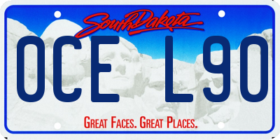 SD license plate 0CEL90