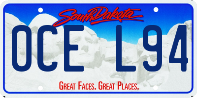 SD license plate 0CEL94