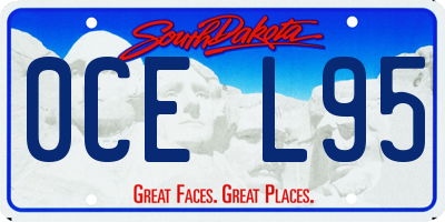 SD license plate 0CEL95