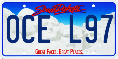 SD license plate 0CEL97