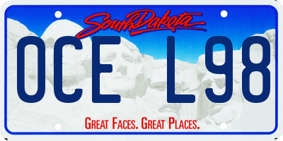 SD license plate 0CEL98