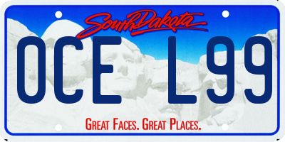 SD license plate 0CEL99