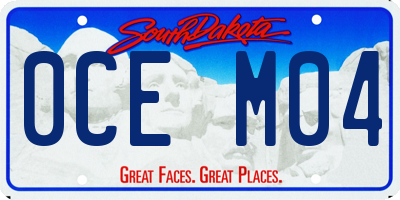 SD license plate 0CEM04