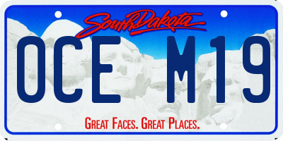 SD license plate 0CEM19