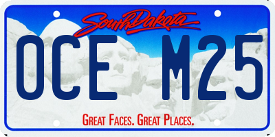 SD license plate 0CEM25