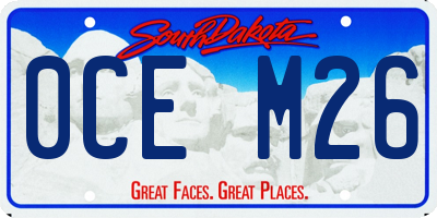 SD license plate 0CEM26