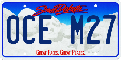 SD license plate 0CEM27