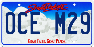 SD license plate 0CEM29